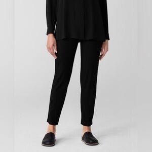 Eileen Fisher Washable Crepe Pull On Slim Pants Black size XS
